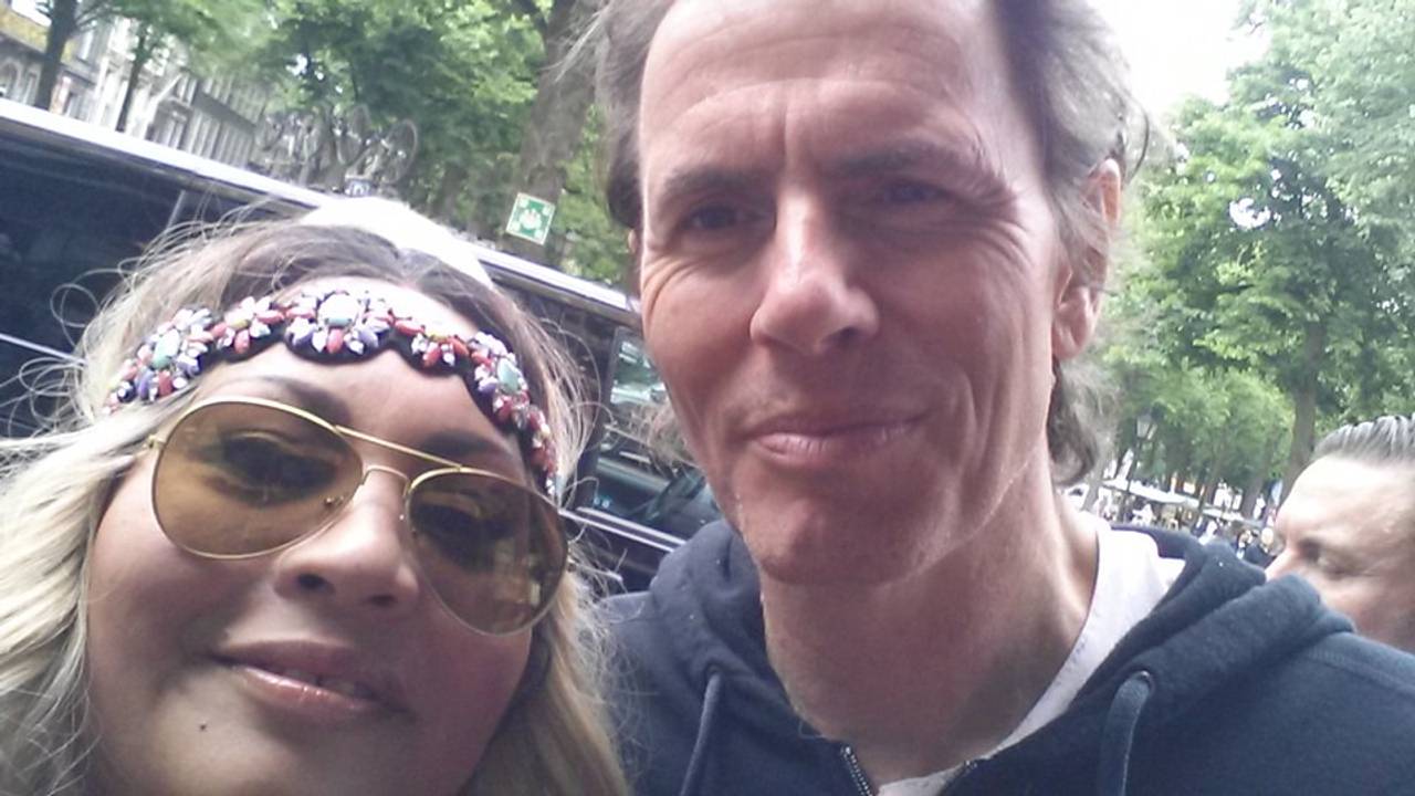 Bassist John Taylor van Duran Duran maakte deze selfie met Ewa (privéfoto).