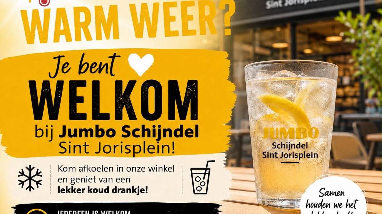 Afkoelen bij de Jumbo in Schijndel (foto: X)