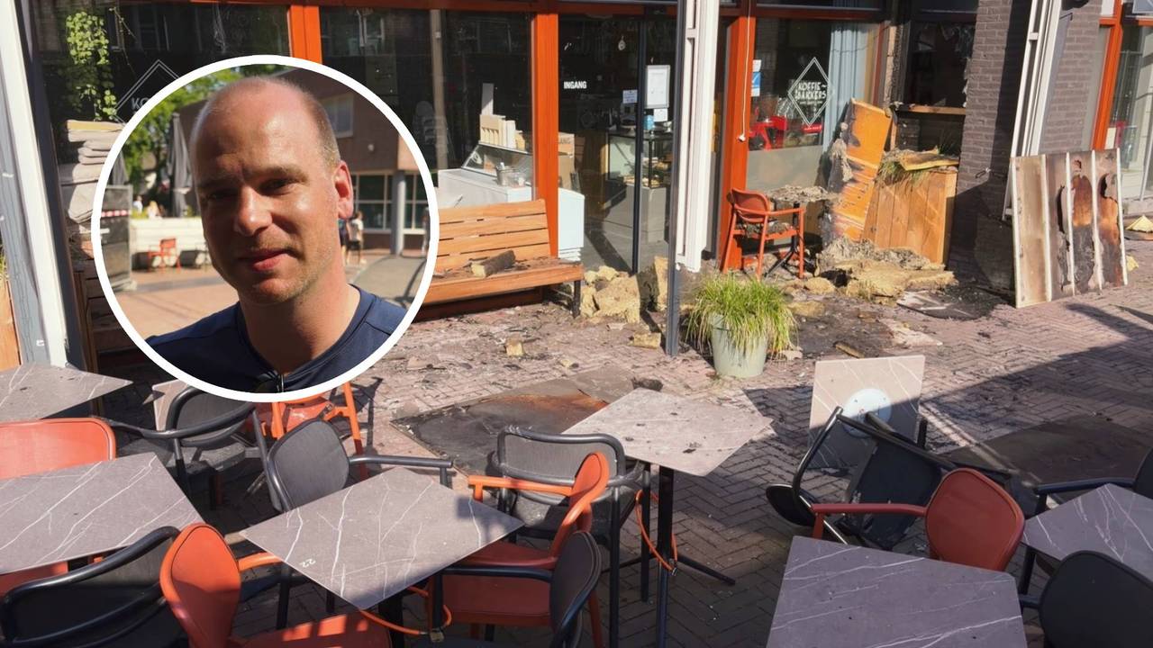 De schade is groot bij de lunchroom van Tom
