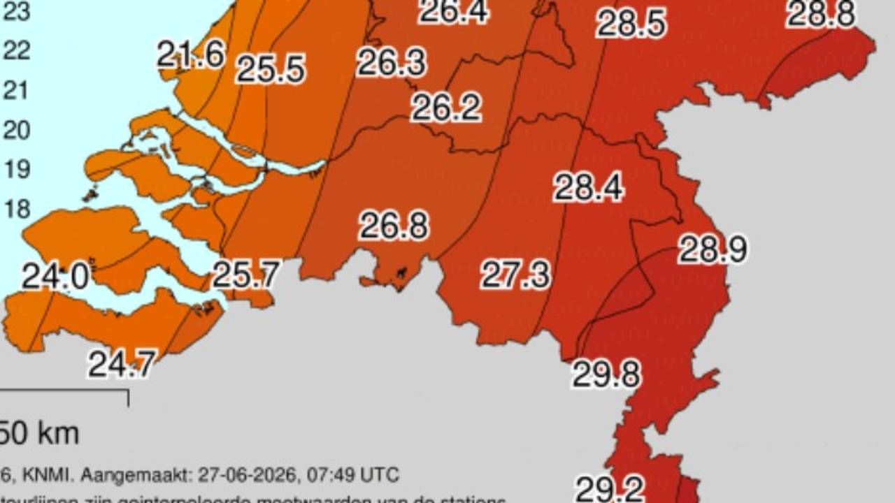Temperatuur in Brabant