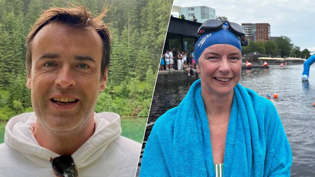 Chantal zwemt met haar overleden man Ralf in gedachten (foto: Omroep Brabant).
