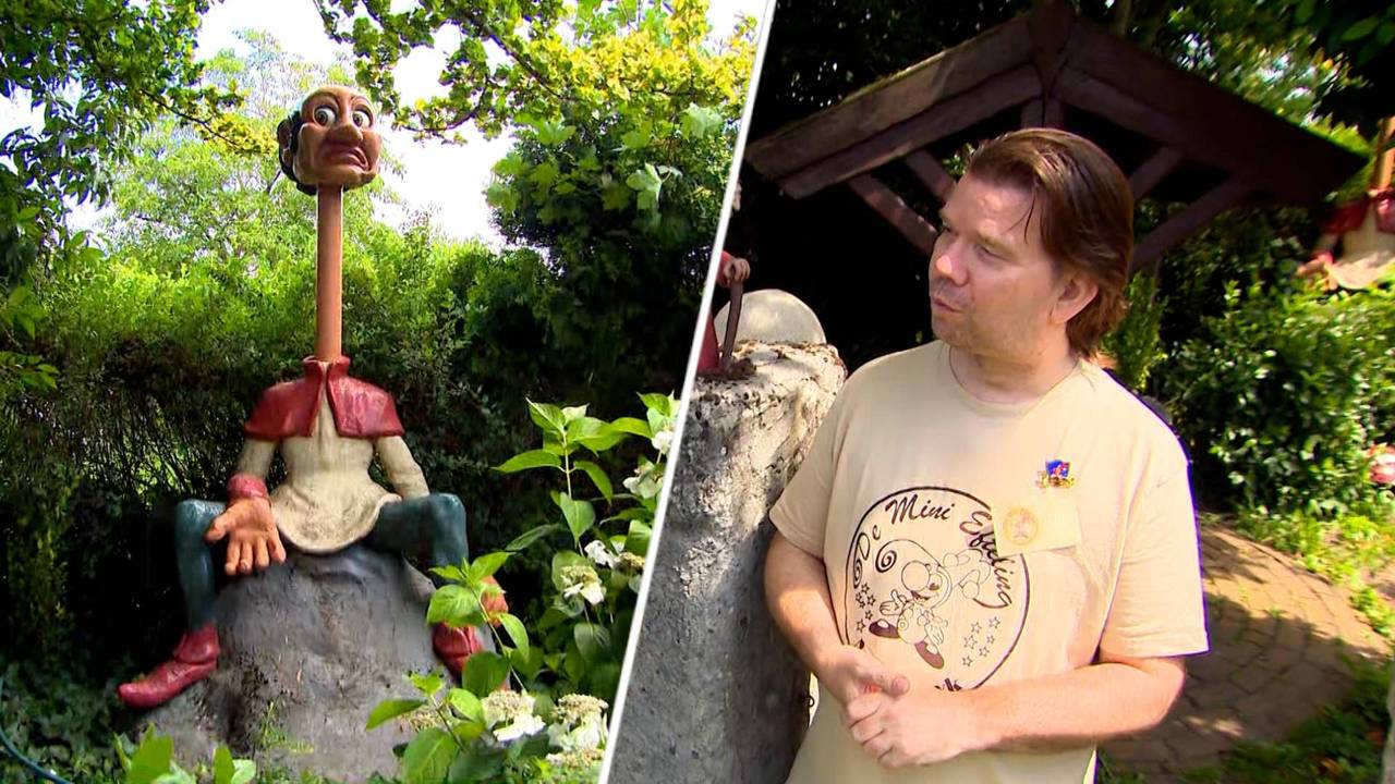 Erwin begon met zijn broers een mini-Efteling in de achtertuin (foto's: Omroep Brabant).