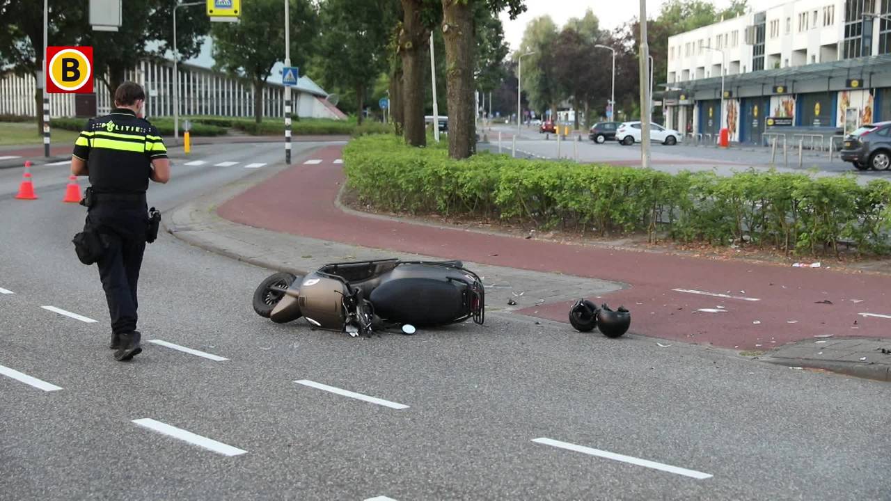 Zwaargewonde bij ongeluk scooterrijder in Roosendaal, traumaheli opgeroepen