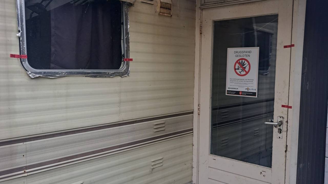 De stacaravan op het vakantiepark (foto: gemeente Moerdijk).