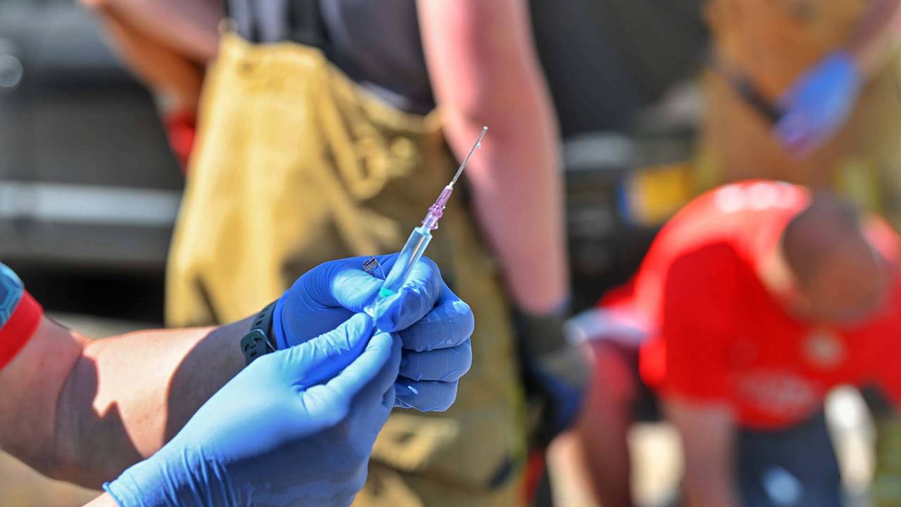 De jongen zat vast tussen zijn spaken (foto: Rico Vogels / Persbureau Heitink).