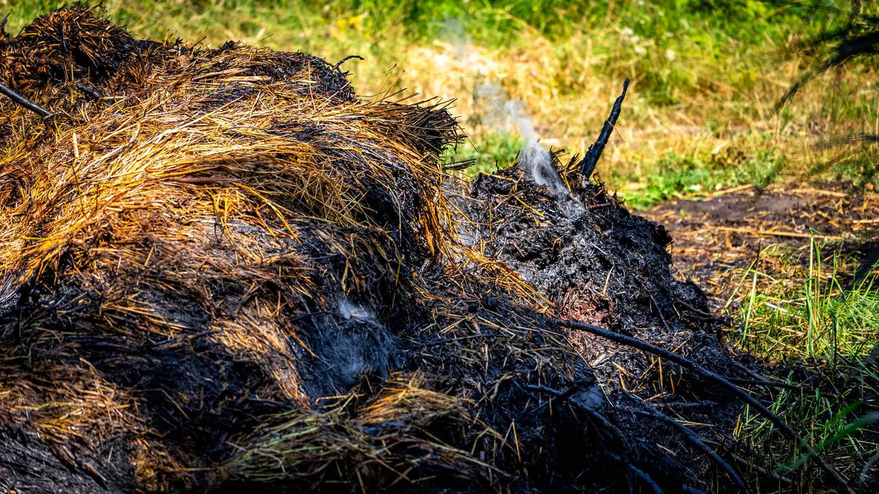 Waardoor de brand is ontstaan, is niet duidelijk (foto: Lucas Lammers / Persbureau Heitink).