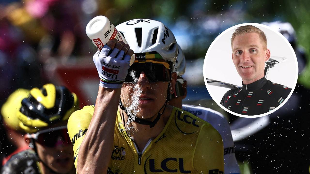 Pogačar koelt af in een bloedhete Tour de France. Inzet: Bobbie Traksel (foto's: ANP / Omroep Brabant).