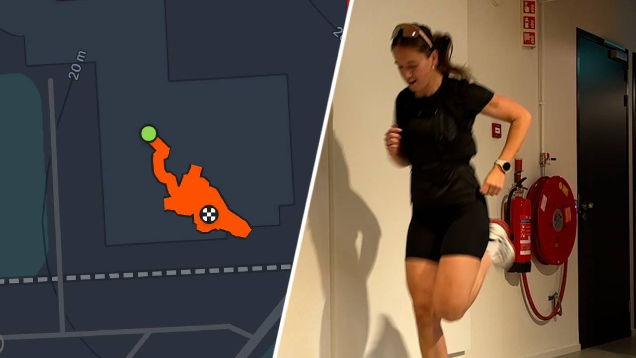 Omroep Brabant op Strava: Femke rent eerste route dwars door de radiostudio