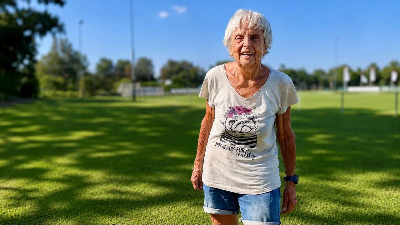 92-jarige Blanche is de oudste deelnemer aan de Nijmeegse Vierdaagse