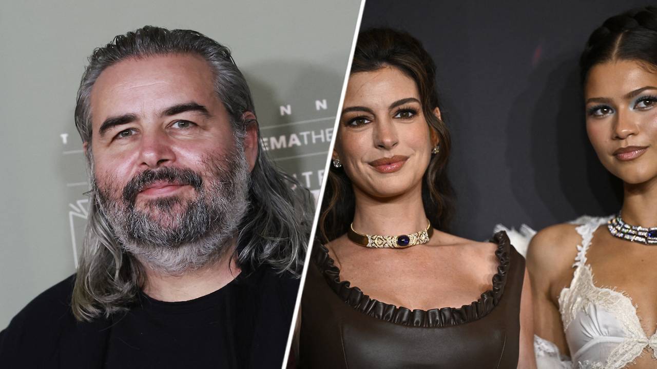 Hoyte van Hoytema en rechts Anne Hathaway en Zendaya (foto's: ANP).