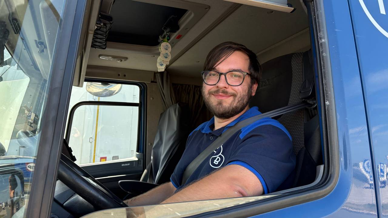 vrachtwagenchauffeur Ritchie uit Eindhoven (foto: Ruud Ritzen).