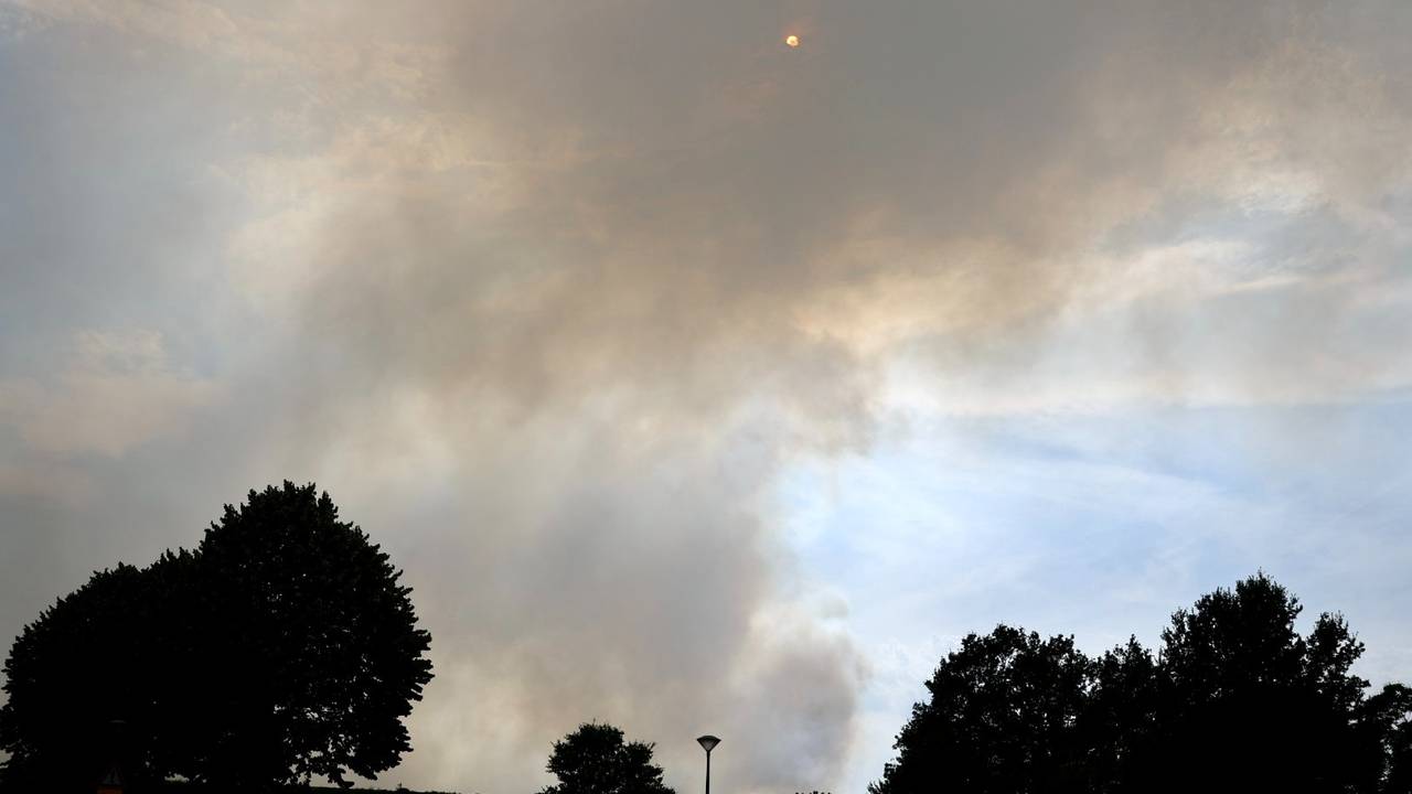 Brand net over de grens in Limburg (foto: SK-Media / Persbureau Heitink).
