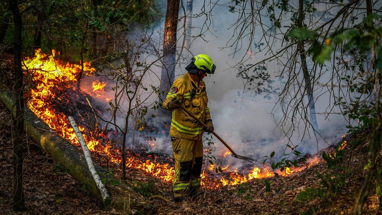 Handcrew Zuid-Nederland helpt bij brand in Limburg (foto: SQ Vision).