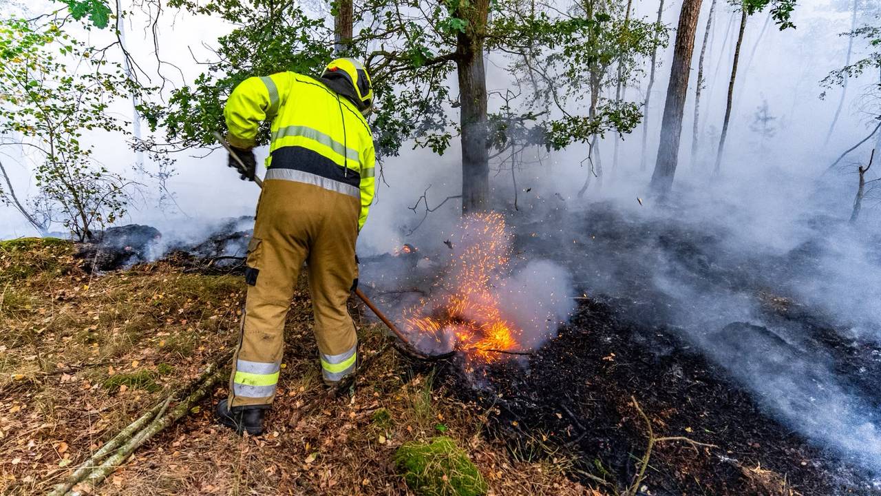 Fikse brand in natuurgebied Herperduin bij Oss