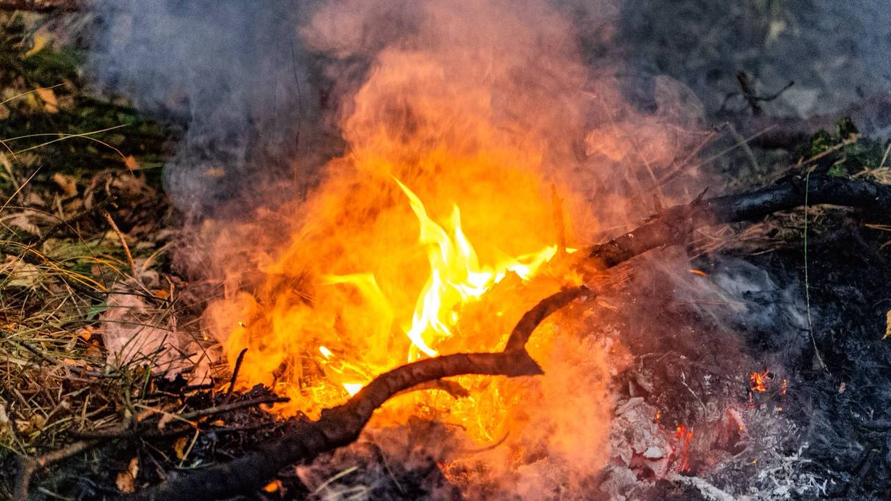 Hoe het vuur in natuurgebied Herperduin bij oss kon uitbreken, is vooralsnog niet duidelijk (foto: Lucas Lammers/Persbureau Heitink).