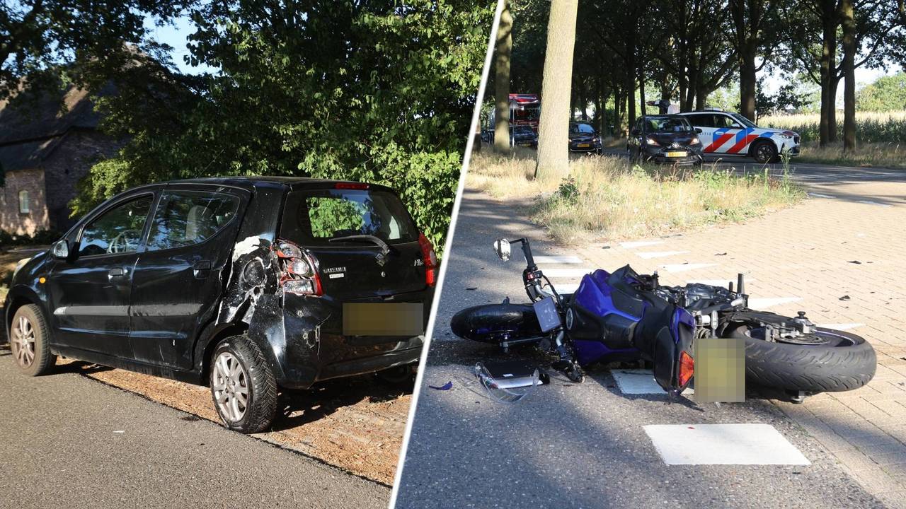 Motorrijder zwaargewond na botsing met auto in Heeswijk-Dinther