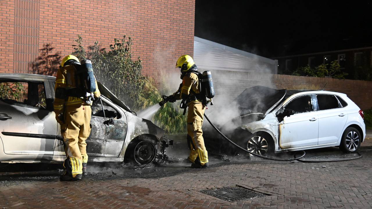 Auto's verwoest door brand in Breda