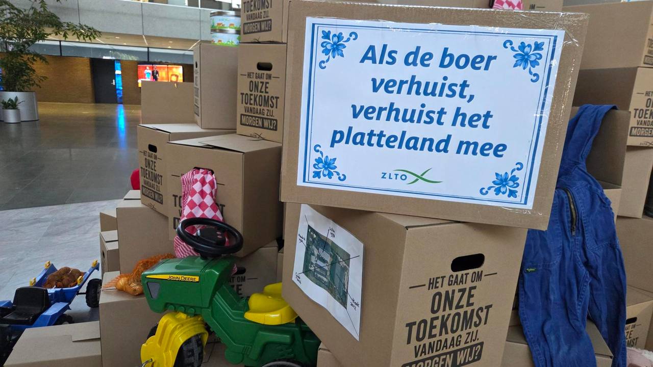 ZLTO protesteert ook in het provinciehuis (Foto: Omroep Brabant)