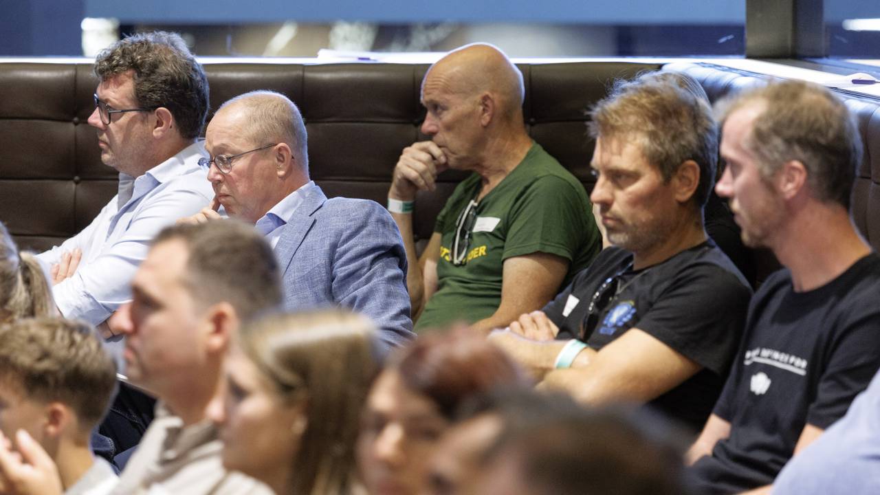 FDF-voorman Mark van den Oever tijdens het debat in de Provinciale Statenvergadering (foto: SEM VAN DER WAL/ANP)
