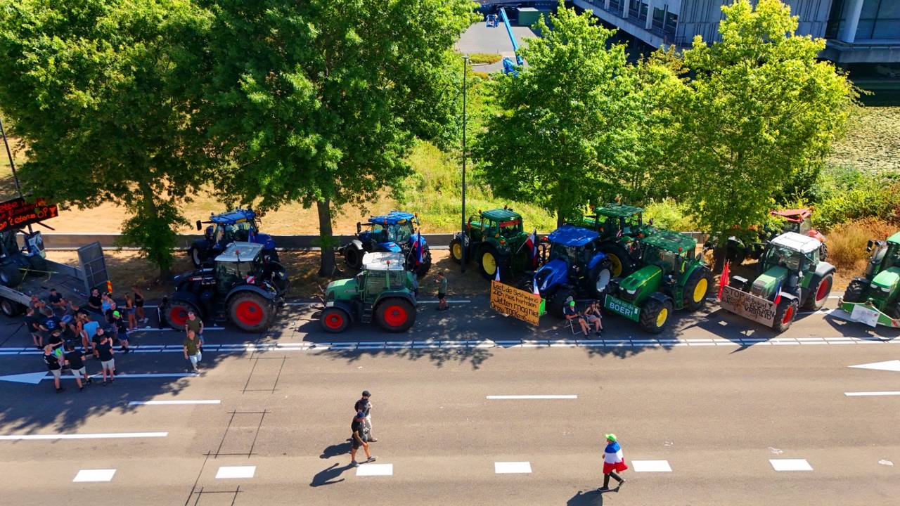 Zo zag het protest er van boven uit (foto: Bart Meesters / Persbureau Heitink).