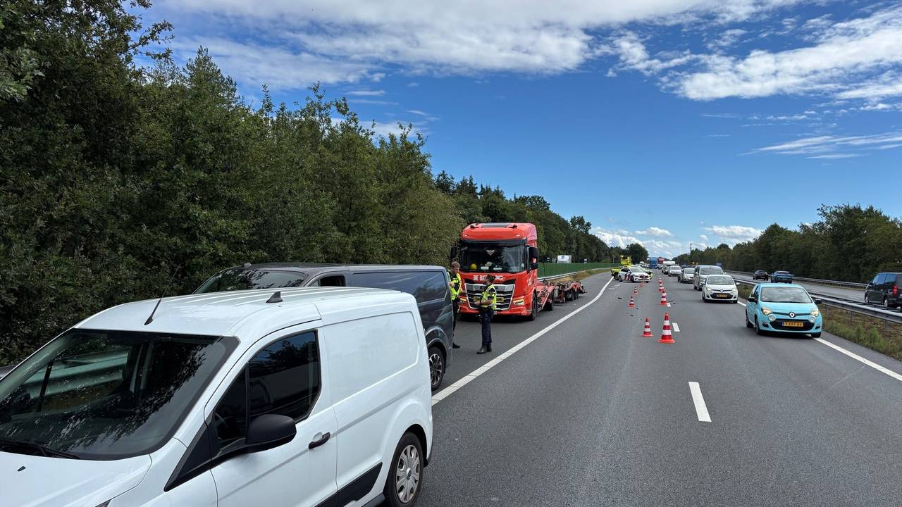 Het ongeluk gebeurde bij Valkenswaard (foto: Rijkswaterstaat).