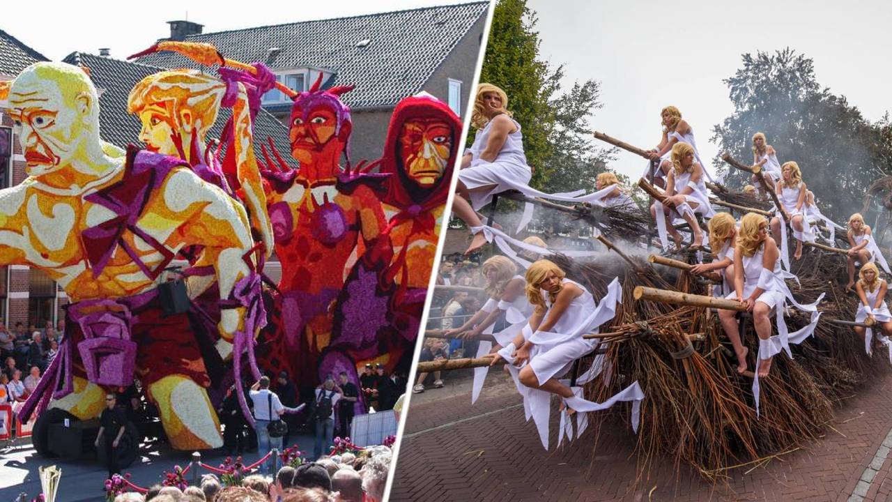 Brabantsedag rechts en de Bloemencorso (links).