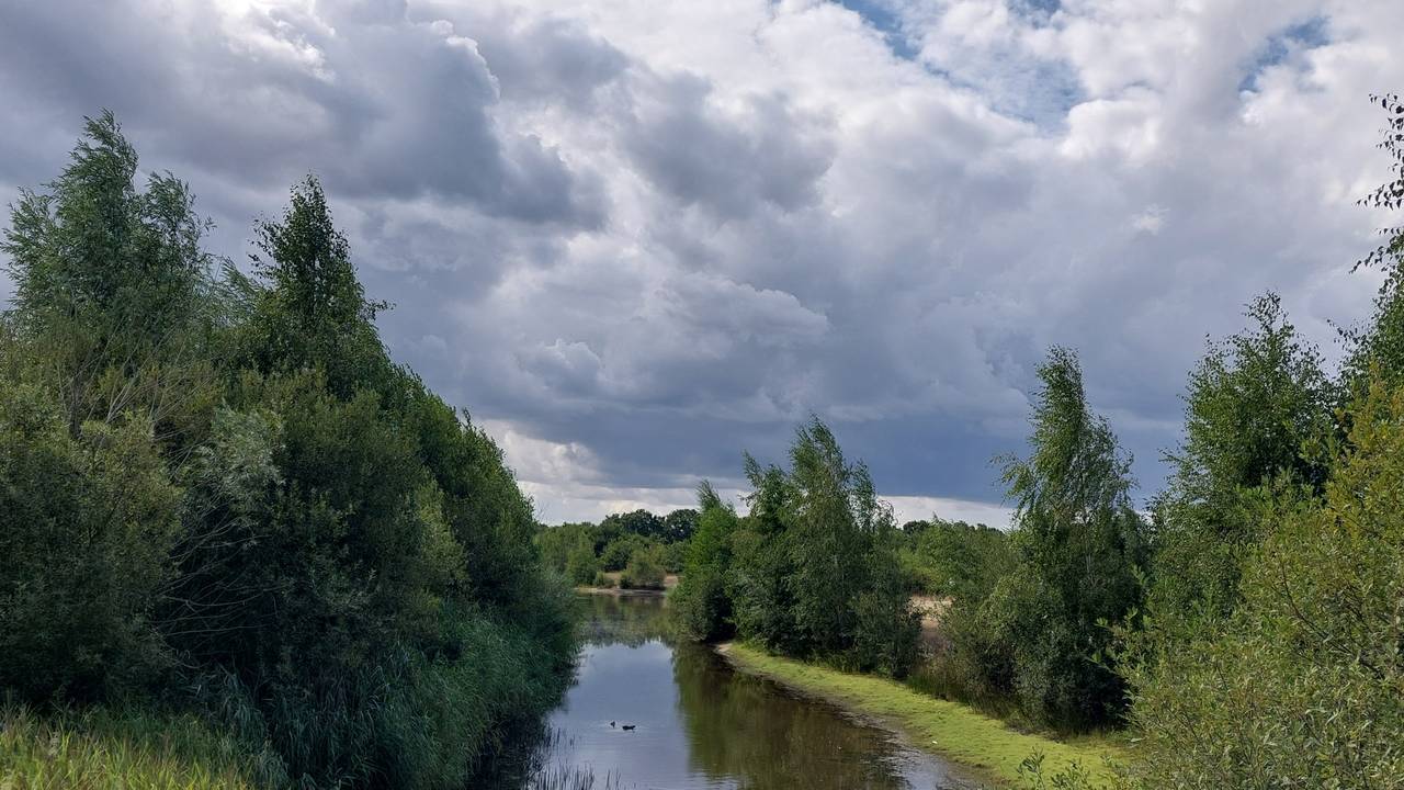 Donkere wolken boven Den Hout (foto: Anja Bastiaansen ).