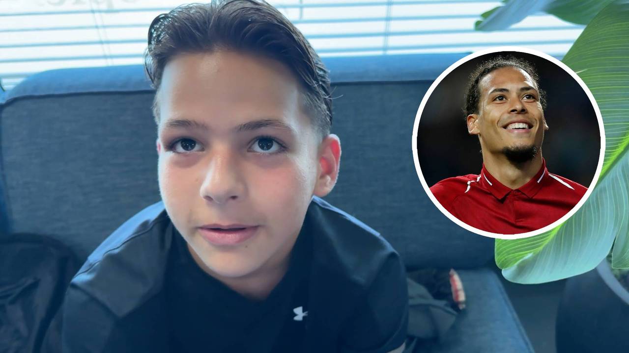 Jonge voetballers ontmoeten hun held Virgil van Dijk: 'Echt spannend'