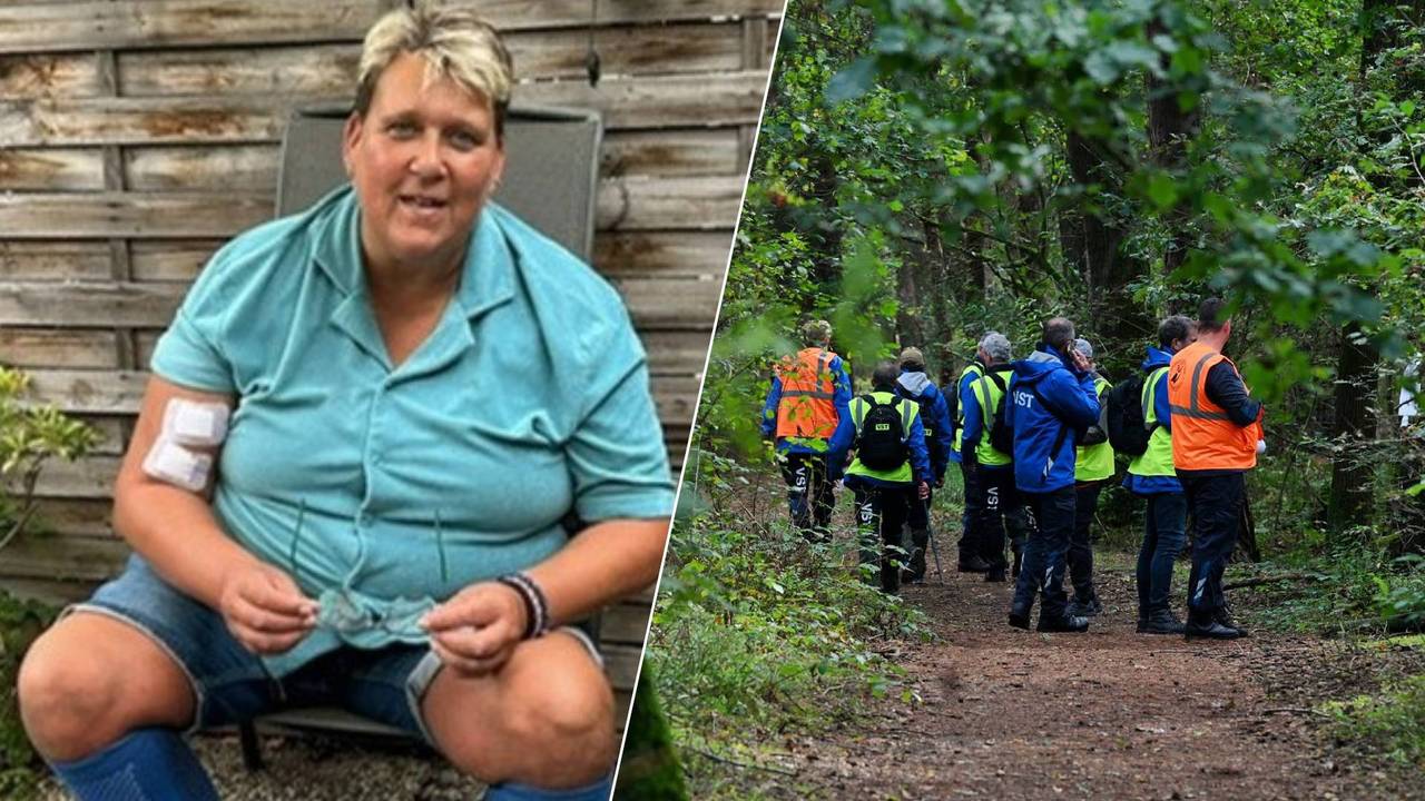 Het Veteranen Serch Team helpt met de zoektocht naar de vrouw (foto's: Politie / Toby de Kort/Persbureau Heitink).