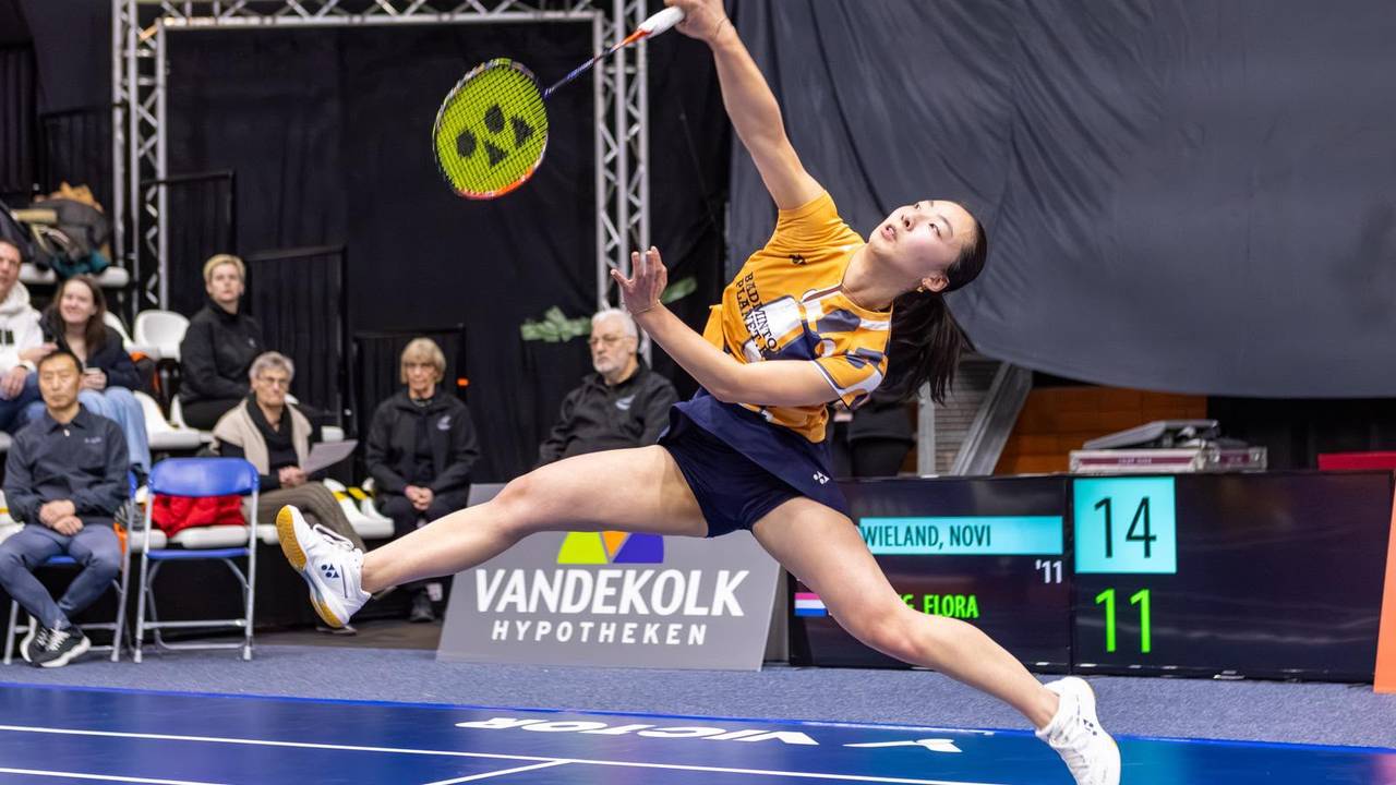 Flora Wang is de beste badmintonster van Nederland.