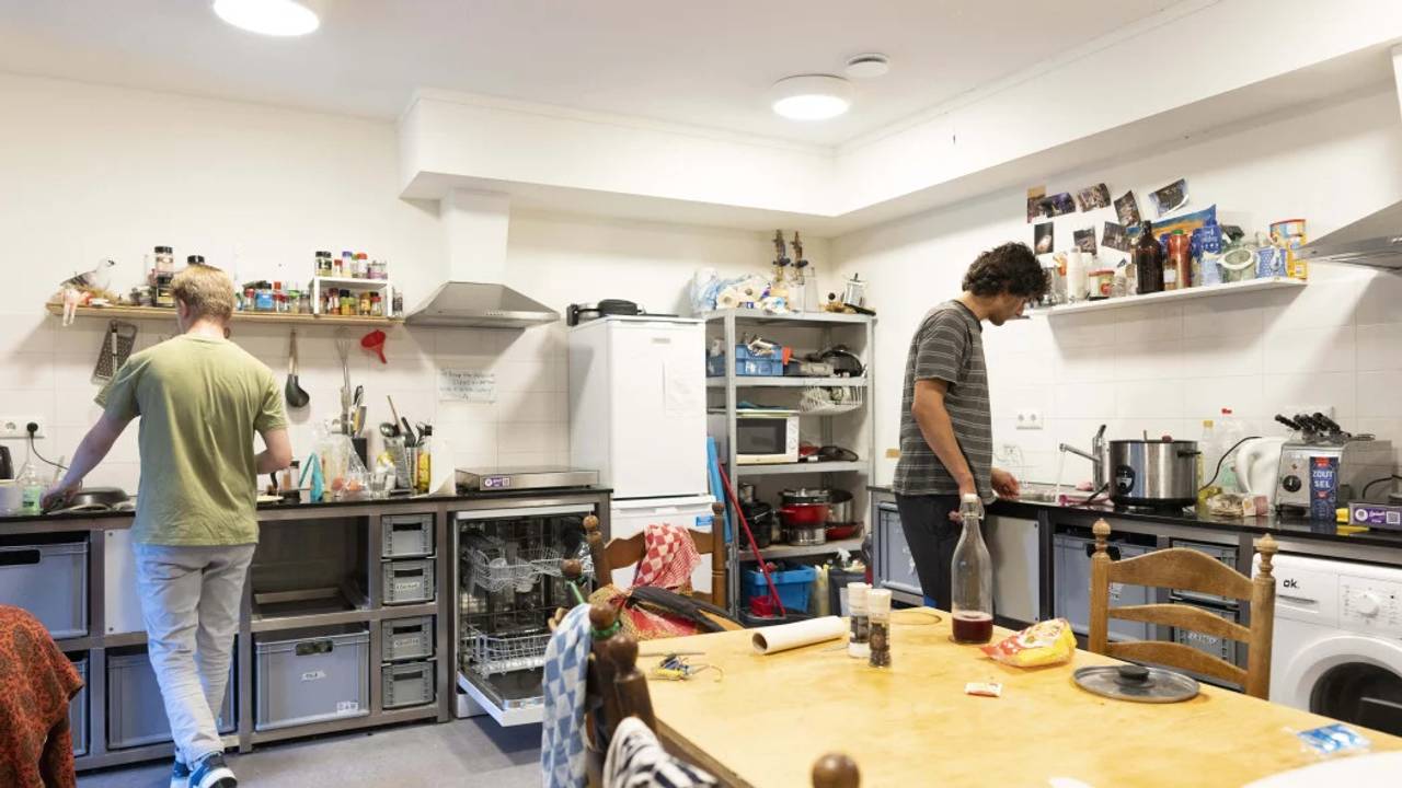 Een studentenhuis (foto: ANP).