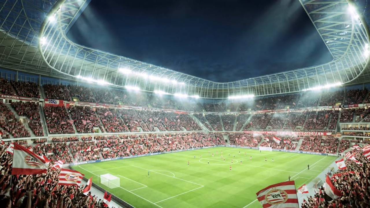 Het verbouwde stadion (foto: PSV).