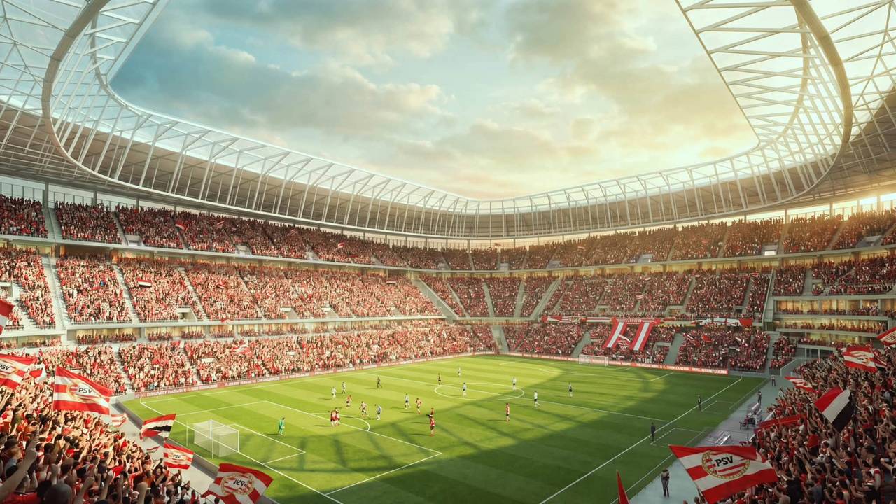 Het verbouwde stadion (foto: PSV).