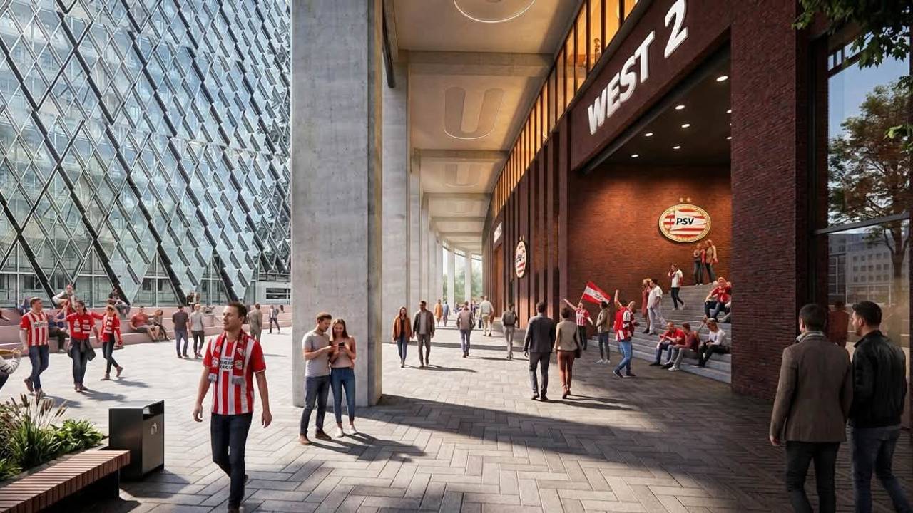 Het verbouwde stadion (foto: PSV).