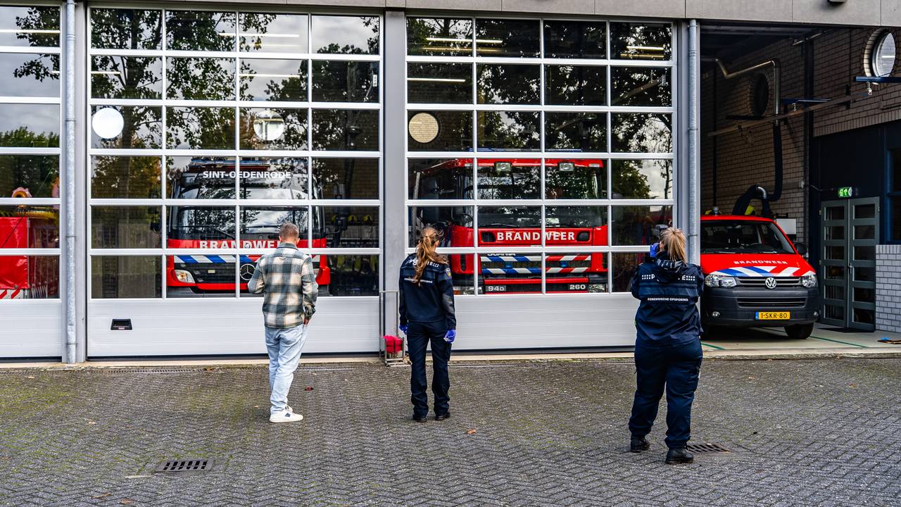 Inbraak bij de brandweer in Sint-Oedenrode (foto: Lucas Lammers/Persbureau Heitink).