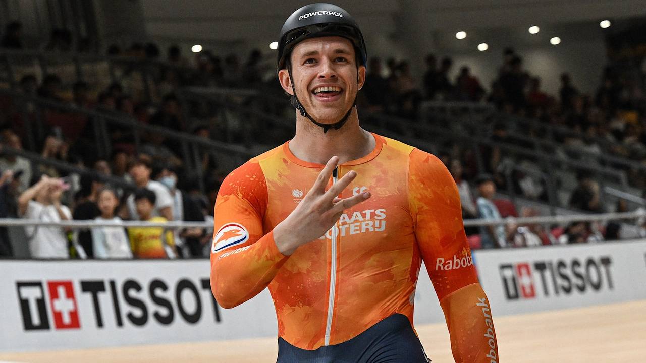 Drie keer goud voor Harrie Lavreysen op WK (foto: ANP)