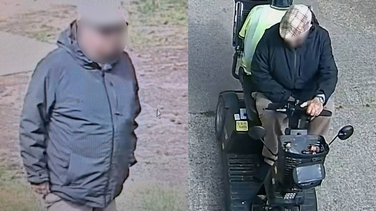 Dief op scootmobiel (foto: Politie.nl).