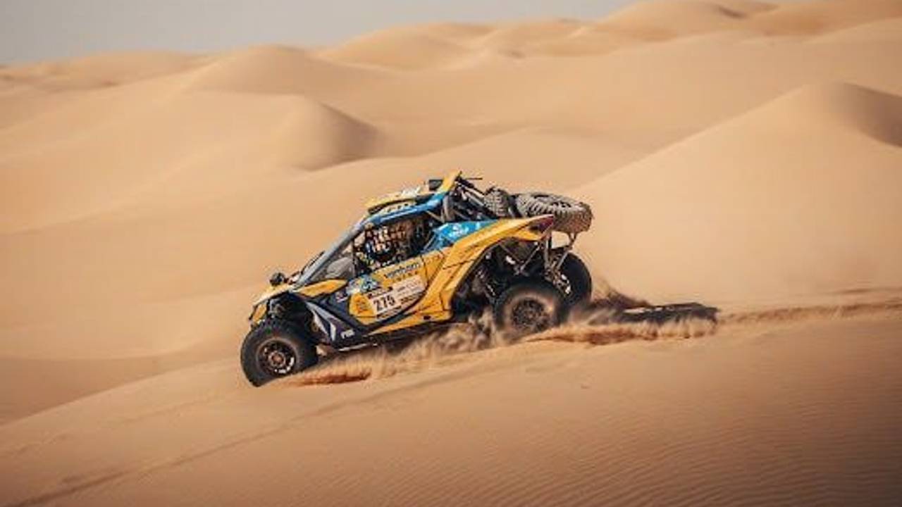 Martijn van den Broek in zijn buggy (privéfoto).