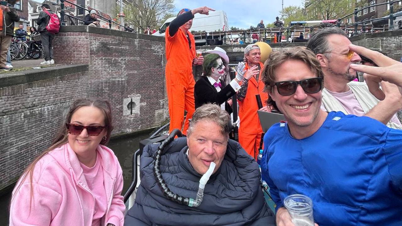 Koningsdag is het jaarlijkse hoogtepunt voor Michiel (foto: privéarchief Michiel).