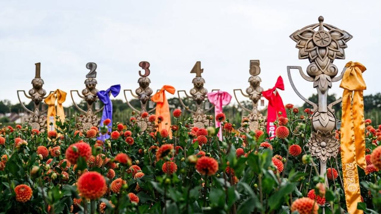 Bloemencorso Zundert presenteert de nieuwe wisseltrofee: de Golden Scepter (foto: Corso Zundert/Facebook).