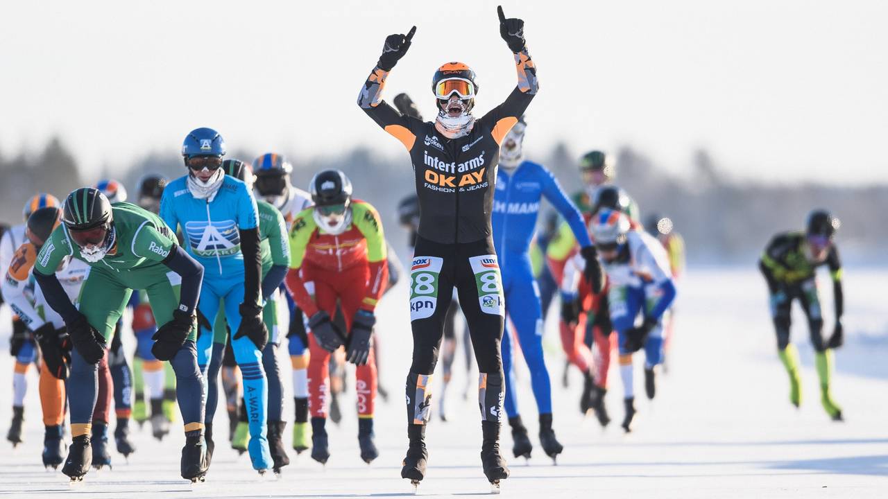 Crispijn Ariëns won in 2018 in het Zweedse Lulea bij een temperatuur van min 20