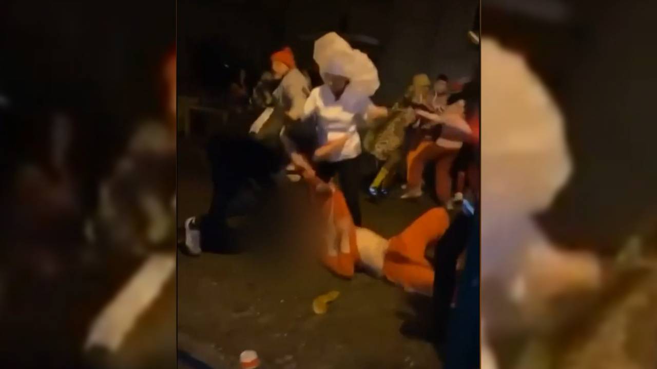 Er gingen filmpjes rond van de vechtpartij.