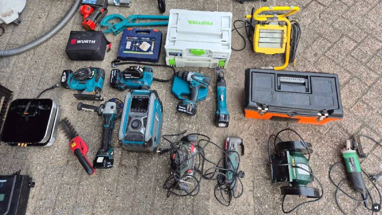 Het gestolen gereedschap (foto: Politie).