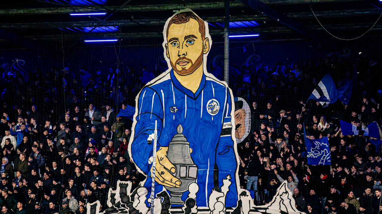 Supporters van FC Den Bosch maakten tegen Katwijk dit spandoek (foto: Gabriel Calvino Alonso/Orange Pictures).