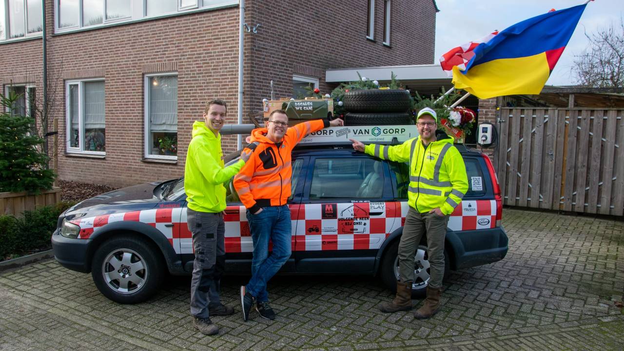 Niels, Peter en Gijs vlak voor de start van hun avontuur (Foto: Niels de Kruijf).