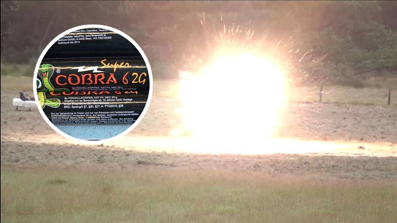 Explosie van een cobra.