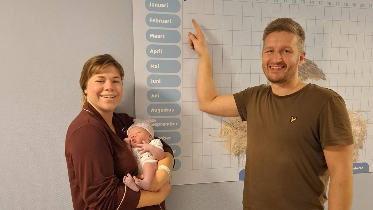 Dave is mogelijk de eerste baby van 2026 in Brabant (foto: Elisabeth-TweeSteden Ziekenhuis).