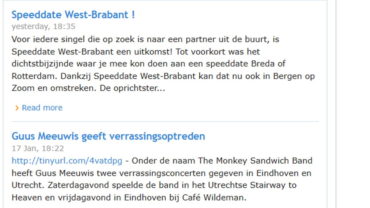 Van speeddates in West-Brabant tot een verrassingsoptreden van Guus Meeuwis.