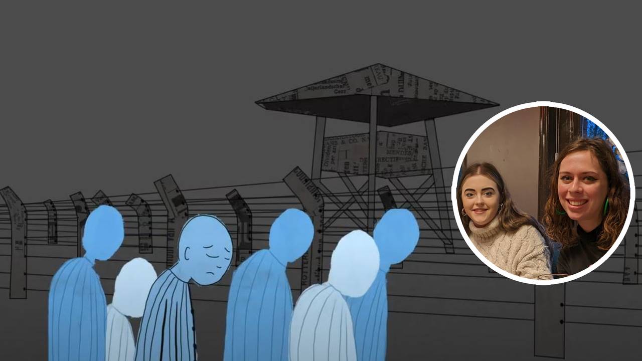 Een van de animaties uit de video over Joost van de Mortel (Foto's: Janneke van de Loo).