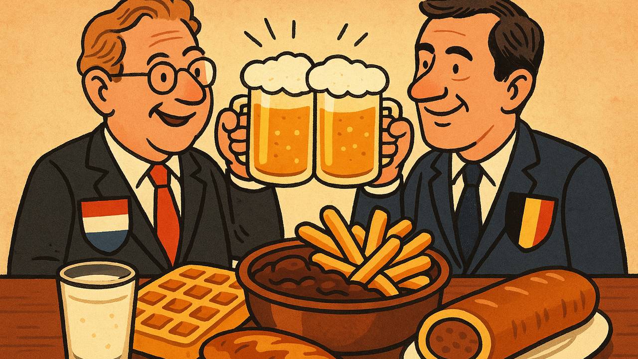 Nederland en België ooit weer bij elkaar? (afbeelding gemaakt met AI).